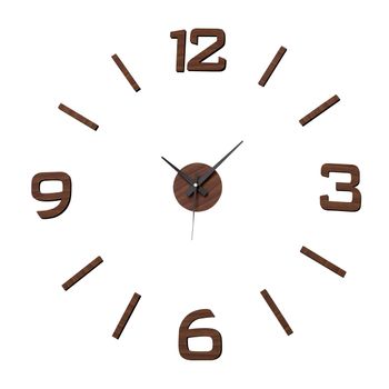 Reloj De Pared Moderno Marrón De Polipropileno De 60 Cm