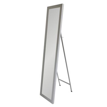 Espejo para puerta colgante Lesina 2 ganchos plástico 121 x 41 cm negro  [en.casa]