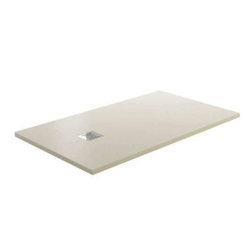 Ardesia - Plato De Ducha De Resina Mineral - Mampara De Ducha - Beige - 180x70cm