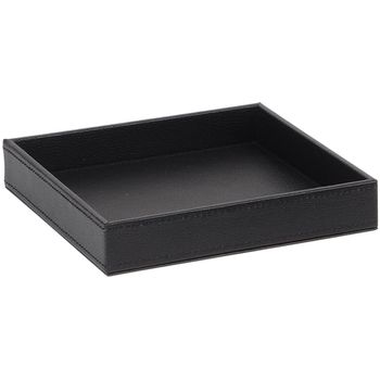 Andrea House Ax12207 Bandeja Vaciabolsillos Efecto Piel Negro