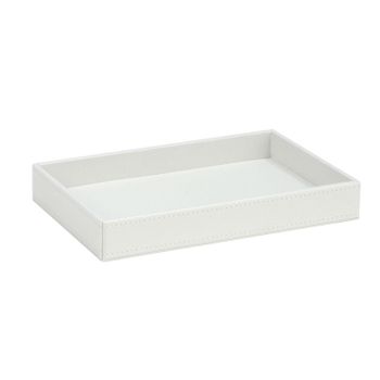 Andrea House Ax62317 Bandeja Vaciabolsillos Efecto Piel Blanco