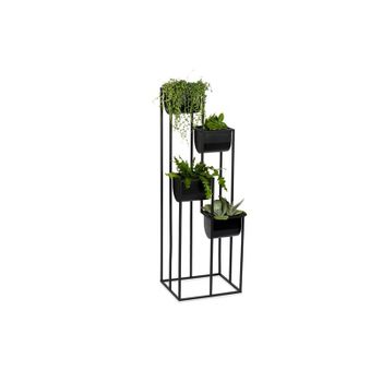 Andrea House Ax70034 Macetero Metal/abs Negro