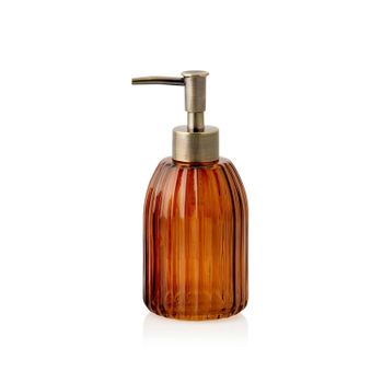 Andrea House Ba70094 Dispensador De Baño Naranja De Cristal Estilo Vintage