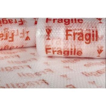 Plastico Burbuja 40gr/m2 Transparente "fragil" 1.2x10m.