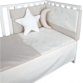 Colcha Y Protector Cuna Astra Beige