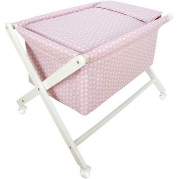 Vestidura Para Minicuna Corsa Rosa