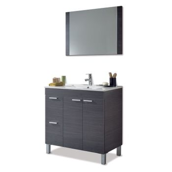 Pack Muebles De Baño Lotto Melamina Miroytengo - Gris Y Roble con Ofertas  en Carrefour