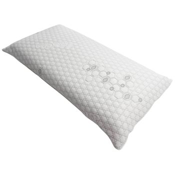 Almohada Viscoelástica De 40x70 Cm, Tejido De Aloe Vera, Anti Ácaros, Anti Bacterias, Termorregulable Y Ergonómica. Libera La Presión Cervical.