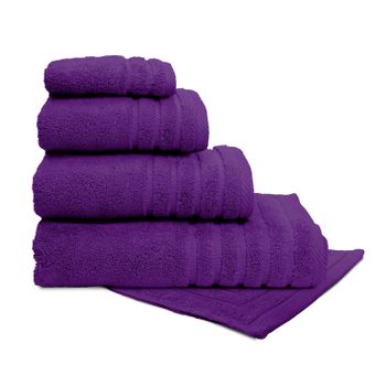 Juego De Toallas Morado  100% Algodón Orgánico De 550 Gramos. Extrasuaves Y Absorventes.