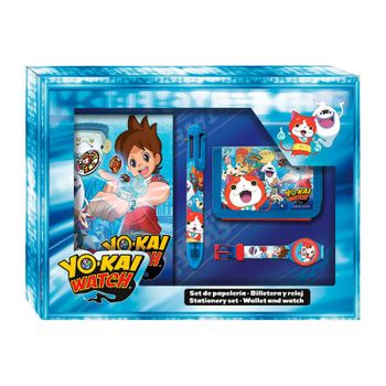 Set Papeleria Billetera Reloj Yo Kai Watch Caja Lenticular