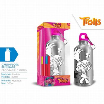 Cantimplora Coloreable De Trolls