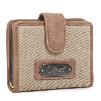 Tarjetero De Mujer Pequeño Con Cartera Y Monedero Skpat Modelo Madison 92903 Beige