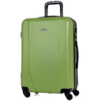 Maleta De Viaje Mediana Abs Texturizado Trolley 60cm Rígido 71160 Pistacho-antracita