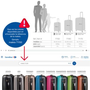 Maleta Cabina Abs Rígida Trolley De Viaje 4 Ruedas Para Vuelos Low Cost 71150 Coral-antrac