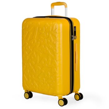 Maleta Grande Trolley 81x56,5x23,4 cm , 8 ruedas , Candado TSA , IT , Rosa