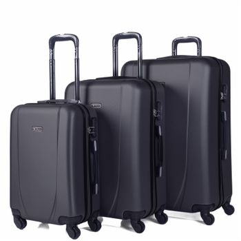 conjunto de maletas de viaje rígidas, 3 piezas, de plástico ABS robusto,  Con mango telescópico, cerradura de combinación numérica comprar online  barato