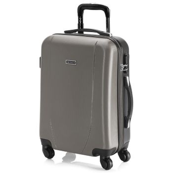 ITACA Maleta de Viaje Cabina Trolley ABS T71650 blanco -55x40x20cm