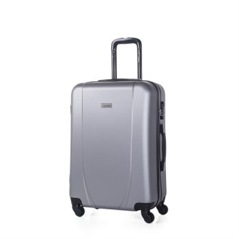 Maleta De Viaje Mediana Abs Texturizado Trolley 60cm Rígido 71160 Plata