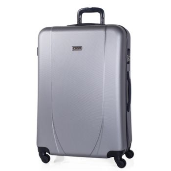 Maleta De Viaje Grande Abs Texturizado Trolley 70cm Xl 71170 Plata