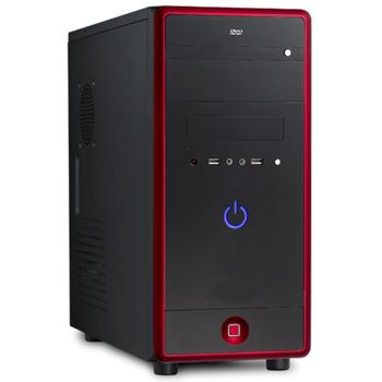 Caja Atx Roja/negra + Fuente 530w