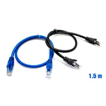 Pack X2 Cable Utp Rj45 24awg Cat6 1.5m + 50 Bridas Multicolor Bi