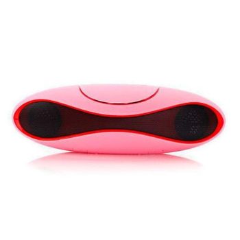 Altavoz Portátil Bluetooth Oval Usb Sd Radio Rosa