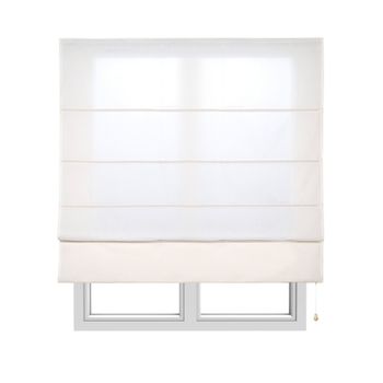 Estores plegables Estor Paqueto Sin Varillas para Ventanas con cadeneta  Blanco, 45 x 175cm