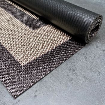 Alfombra Vinílica Alta Gama, Alfombra Pvc Antideslizante E Impermeable , Para Interior Y Exterior Rectángulos Marrón, 120 X 180cm