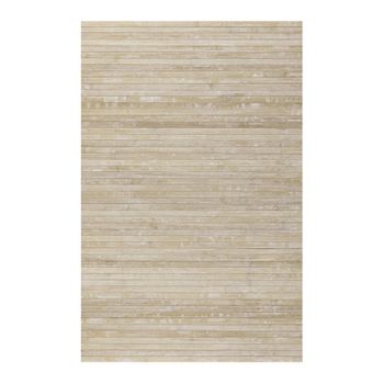 Alfombra De Bambú Natural Antideslizante Beige, 120 X 180 Cm