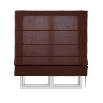 Estor Plegable Con Varillas, Estor Textil Traslúcido Chocolate, 120 X 175 Cm