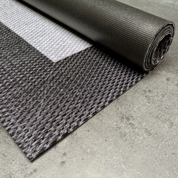 Alfombra Vinílica Alta Gama, Alfombra Pvc Antideslizante E Impermeable , Para Interior Y Exterior Gris Plomo, 60 X 200cm