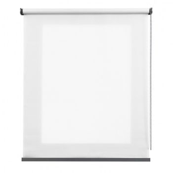 Estor Traslúcido Premium, Estor Enrollable Decorativo Con Acabados Metálicos Blanco, 60 X 180 Cm