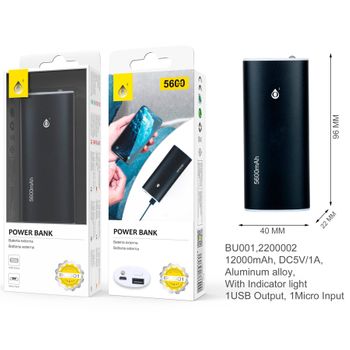 Jc Bu001-ne Black / Power Bank 5.600mah