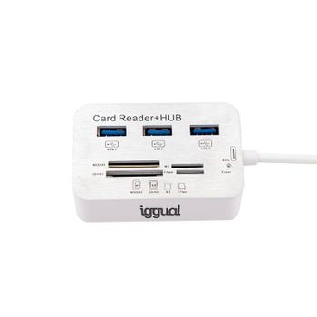 Iggual Hub Usb 3.0 X 3p + Lector Tarjetas Usb 3.0