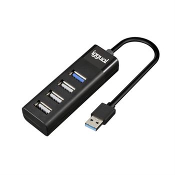 Hub Usb 4 Puertos Iggual Igg317686 Negro