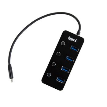 Iggual Hub Tipo C X 4 Puertos Usb 3.1 4buttons