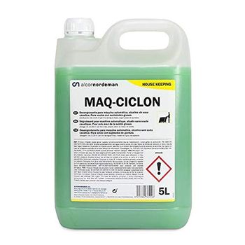 Maq - Ciclón: Detergente Fregasuelos Desengrasante Para Máquinas Fregadoras Automáticas. Espuma Controlada. Botella 5 Lt