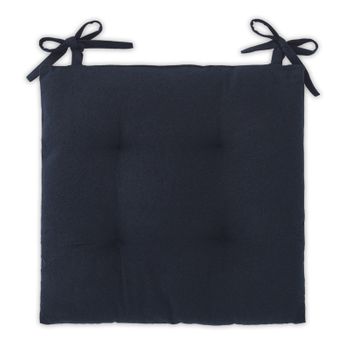 Cojines Decorativo ​algodón De Asiento 40x40x5cm Pack De 2unds Color Negro