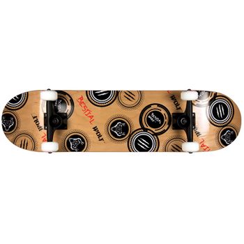 Bestial Wolf Madness Skateboard High Pro, Madera / Negro / Rojo