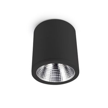 Leds·c4 Plafon Exit 25.9w Blanco Neutro - 4000k Cri 80 Negro Ip23 2284lm