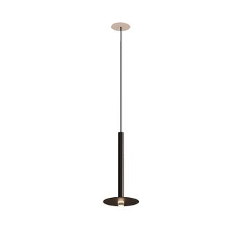 Leds·c4 Lámpara Colgante De Techo De Diseño Minimalista Con Luz Led 3.2w 169lm. Lámpara Suspendida Florón Empotrable Negro Mate