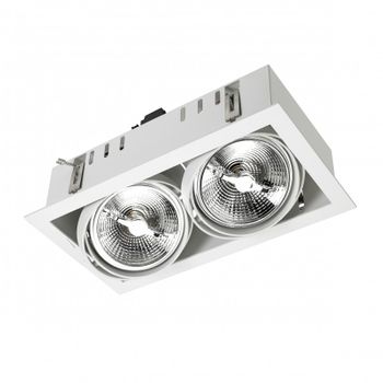 Leds·c4 Downlight Multidir Double Led 324mm Trim 100w Gris Ip23 978lm