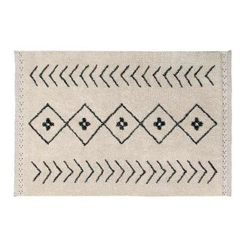 Alfombra De Algodón Ber Rhombs - Beige - 140 X 210