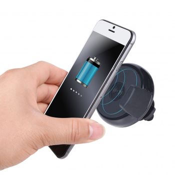 Cargador Wireless + Receptor Iphone 6 Plus Con Soporte Rejilla Coche