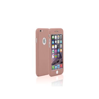 Funda De Protección 360 Con Cristal Templado Para Iphone 6 Plus Rosa Dorado