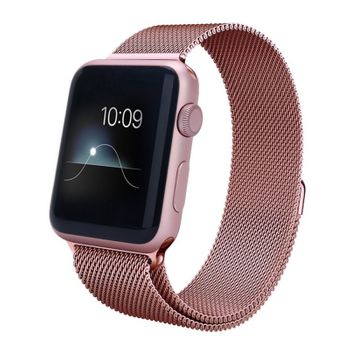 Correa De Acero Para Applewatch 42/44mm Rosa Oro