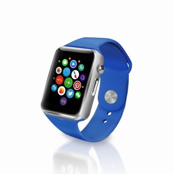 Correa De Silicona Azul Para Iwatch 38 Mm