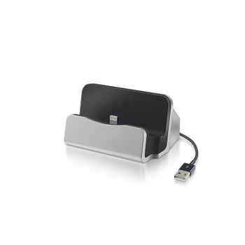 Docking Lightning Para Iphone Para Carga Y Transferencia De Datos Plata