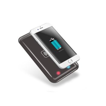 Cargador Inalámbrico Rectangular Para Iphone 6 Negro