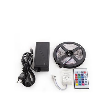 Kit Tira 36w 1.500lm 150 Leds Rgb Blister Transformador, Controlador, Mando A Distancia Ip20 40.000h [gr-blisrgb36w]